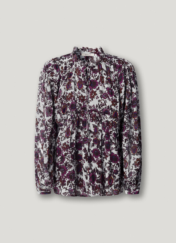 FLORAL PRINT FLUID BLOUSE