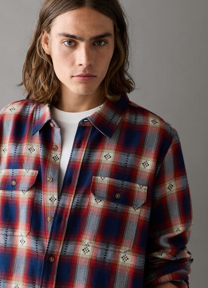 REGULAR FIT CHECKED OVERSHIRT