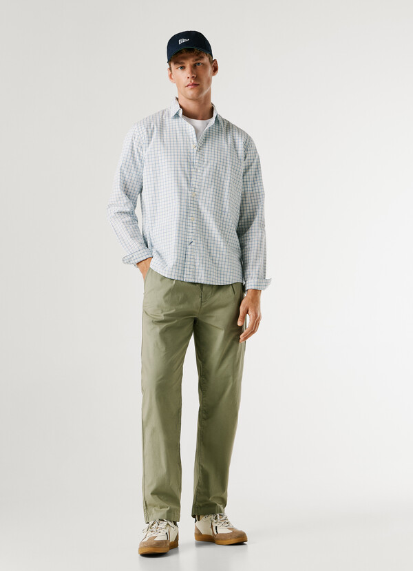 RELAXED FIT POPLIN CHINOS
