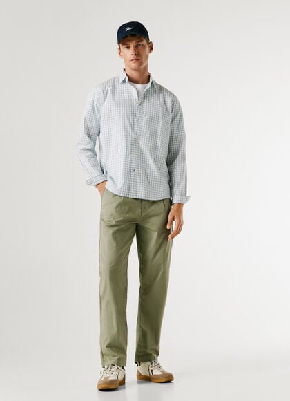 RELAXED FIT POPLIN CHINOS