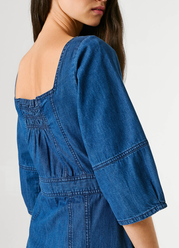 REGULAR FIT DENIM MINI DRESS