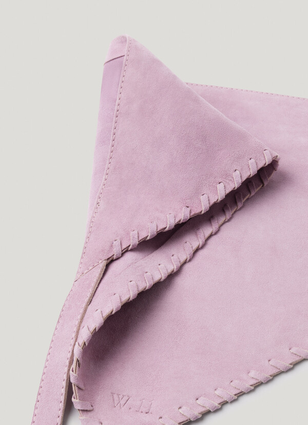 TRIANGULAR SUEDE BANDANA