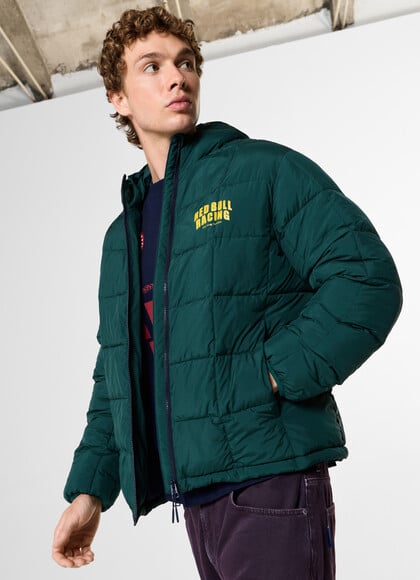 HOODED PADDED PUFFER JACKET
