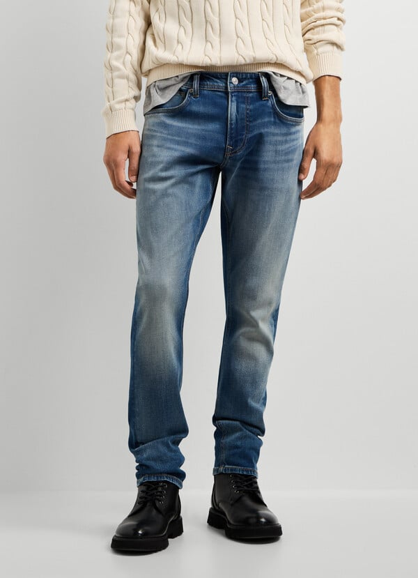 TRACK - SLIM FIT MID-RISE JEANS - 2