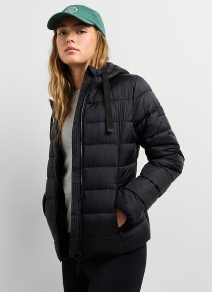 HOODED PADDED PUFFER JACKET