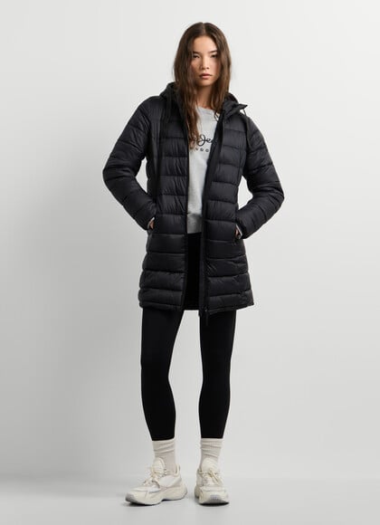 LONG PUFFER JACKET WITH HOOD