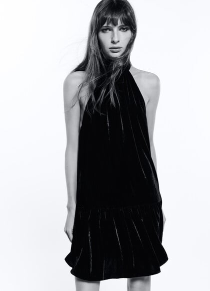 Lena Velvet Halter Dress