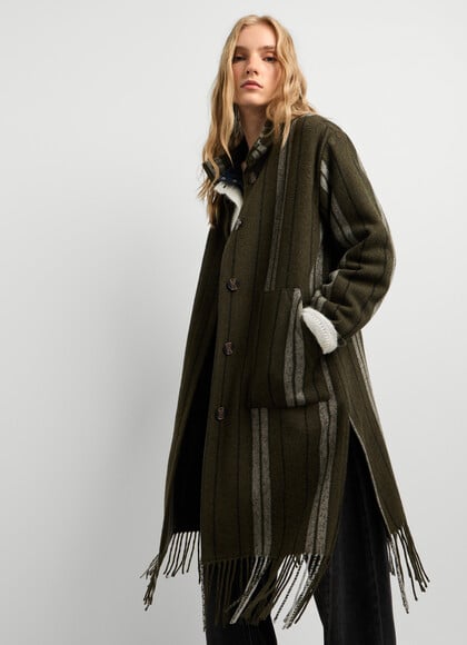 LONG STRIPED COAT