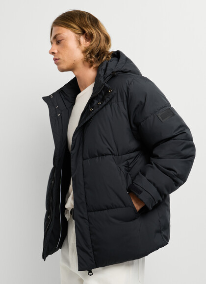 HOODED PADDED PUFFER JACKET