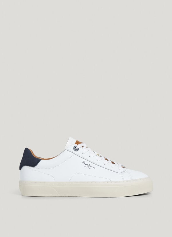 YOGI - LEATHER TRAINERS WITH SUEDE DETAILS  - 2