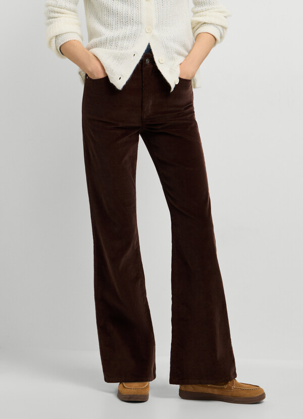 WILLA - FLARE FIT CORDUROY 5-POCKET TROUSERS - 2