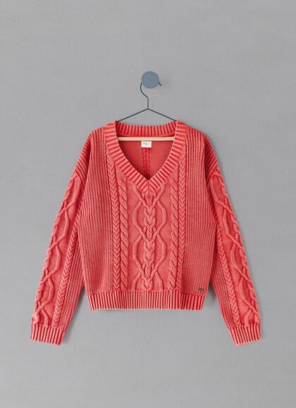 RELAXED FIT CABLE KNIT JUMPER