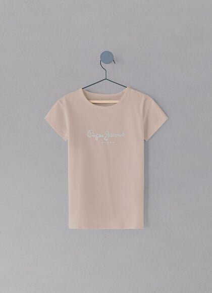 SLIM FIT GLITTER LOGO T-SHIRT