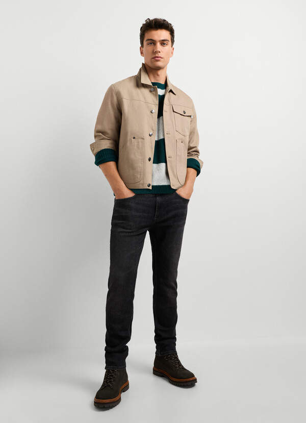 STANLEY - TAPER FIT MID-RISE JEANS
