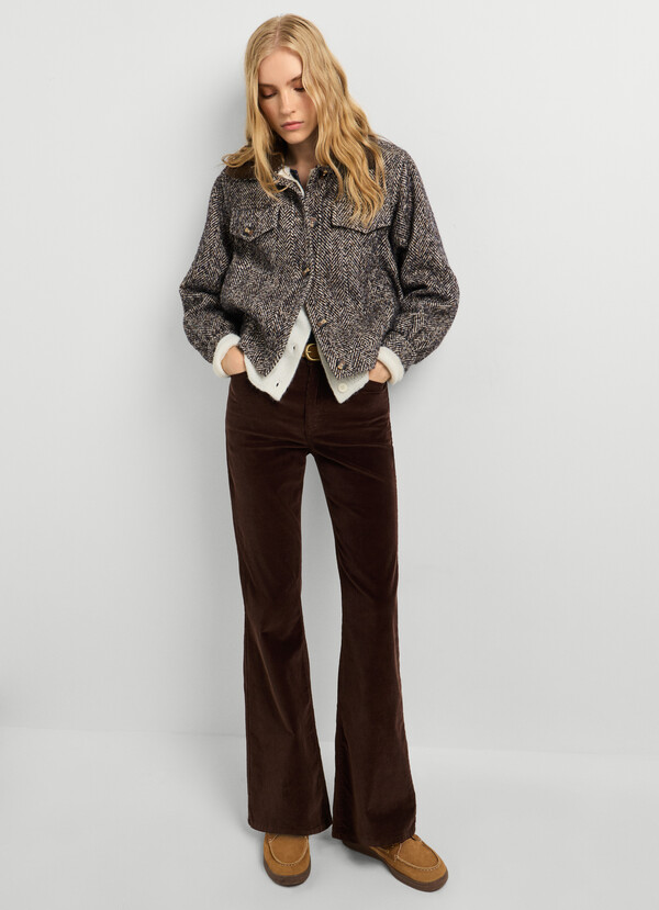 WILLA - FLARE FIT CORDUROY 5-POCKET TROUSERS