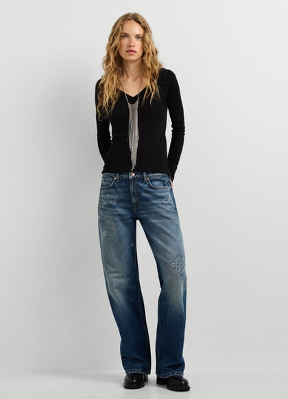 NICKY - LOW-RISE LOOSE FIT JEANS