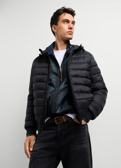 HOODED PADDED PUFFER JACKET